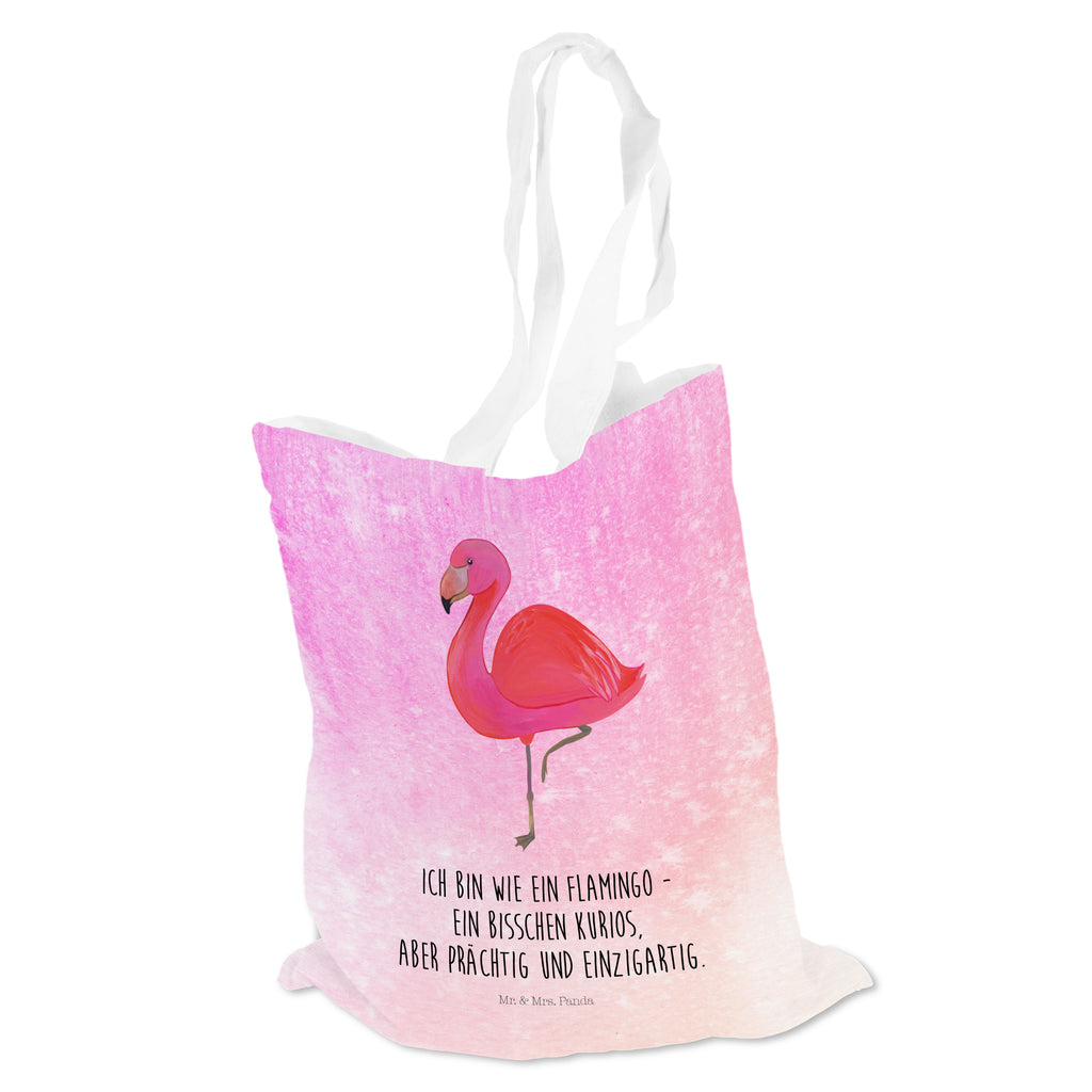 Tragetasche Flamingo classic Beuteltasche, Beutel, Einkaufstasche, Jutebeutel, Stoffbeutel, Flamingo, Einzigartig, Selbstliebe, Stolz, ich, für mich, Spruch, Freundin, Freundinnen, Außenseiter, Sohn, Tochter, Geschwister