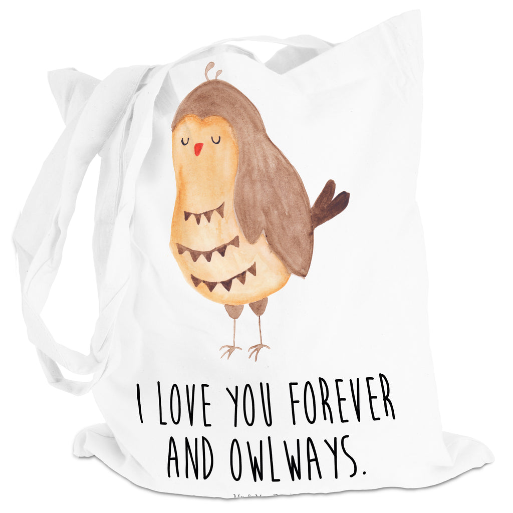 Tragetasche Eule Zufrieden Beuteltasche, Beutel, Einkaufstasche, Jutebeutel, Stoffbeutel, Eule, Eule Spruch, Eule deko, Owl, Liebe Spruch, Romantisch, Wortspiel lustig, Spruch schön, Geschenk Hochzeitstag