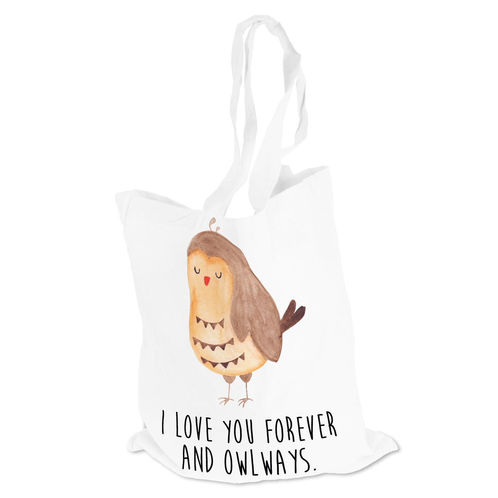 Tragetasche Eule Zufrieden Beuteltasche, Beutel, Einkaufstasche, Jutebeutel, Stoffbeutel, Eule, Eule Spruch, Eule deko, Owl, Liebe Spruch, Romantisch, Wortspiel lustig, Spruch schön, Geschenk Hochzeitstag
