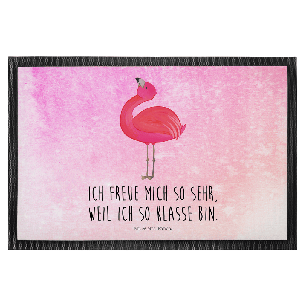 Fußmatte Flamingo stolz Flamingo, stolz, Freude, Selbstliebe, Selbstakzeptanz, Freundin, beste Freundin, Tochter, Mama, Schwester, Türvorleger, Schmutzmatte, Fußabtreter, Matte, Schmutzfänger, Fußabstreifer, Schmutzfangmatte, Türmatte, Motivfußmatte,  Haustürmatte, Vorleger  Flamingo