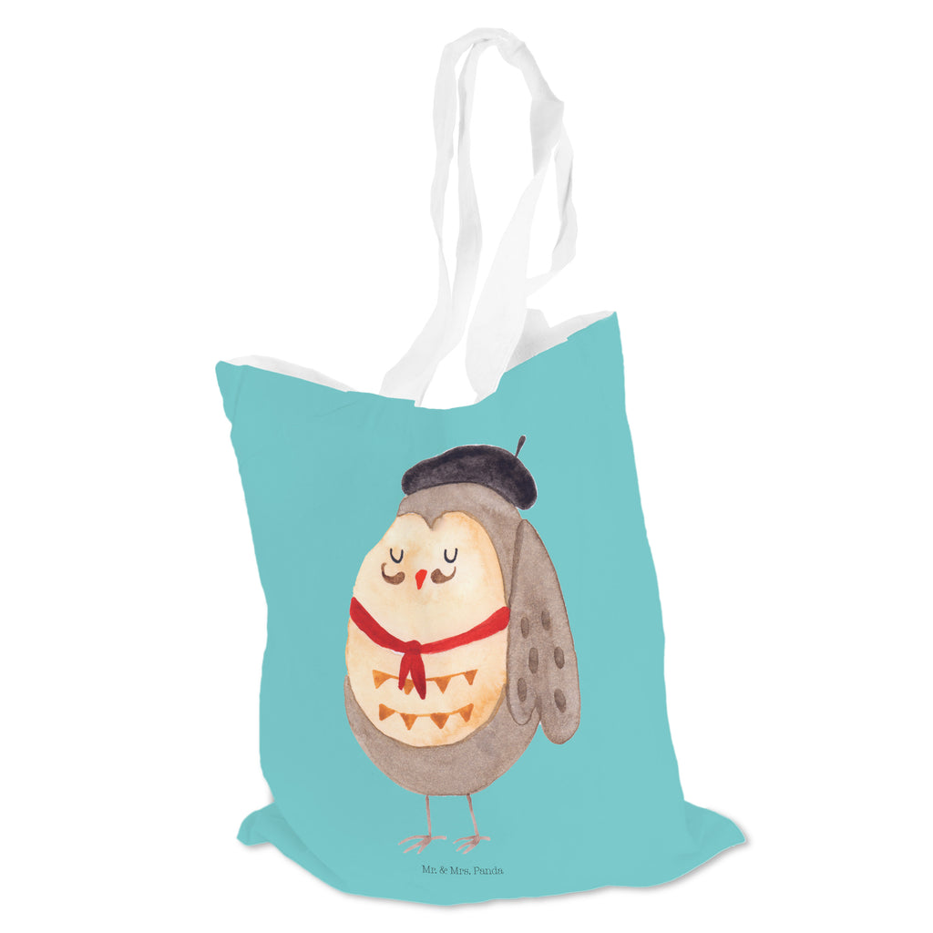 Tragetasche Eule Französisch Beuteltasche, Beutel, Einkaufstasche, Jutebeutel, Stoffbeutel, Eule, Eulen, Eule Deko, Owl, hibou, La vie est belle, das Leben ist schön, Spruch schön, Spruch Französisch, Frankreich