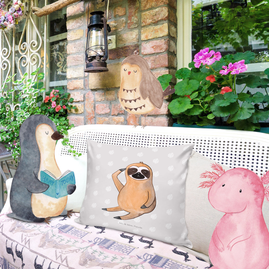 40x40 Kissen Faultier Vogel zeigen Kissenhülle, Kopfkissen, Sofakissen, Dekokissen, Motivkissen, Faultier, Faultier Geschenk, Faultier Deko, Faultiere, faul, Lieblingstier, Spinner, früher Vogel, der frühe Vogel, Frühaufsteher, Morgenmuffel, Vogel, Faultierwelt