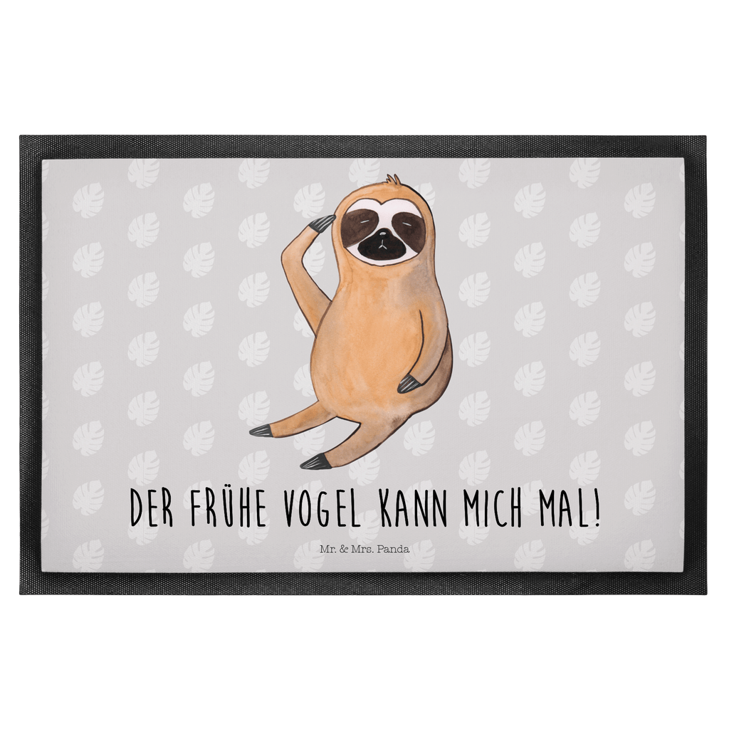 Fußmatte Faultier Vogel zeigen Faultier, Faultiere, faul, Lieblingstier, Spinner, früher Vogel, der frühe Vogel, Frühaufsteher, Morgenmuffel, Vogel, Faultierwelt Türvorleger, Schmutzmatte, Fußabtreter, Matte, Schmutzfänger, Fußabstreifer, Schmutzfangmatte, Türmatte, Motivfußmatte,  Haustürmatte, Vorleger  Faultier, Faultier Geschenk, Faultier Deko
