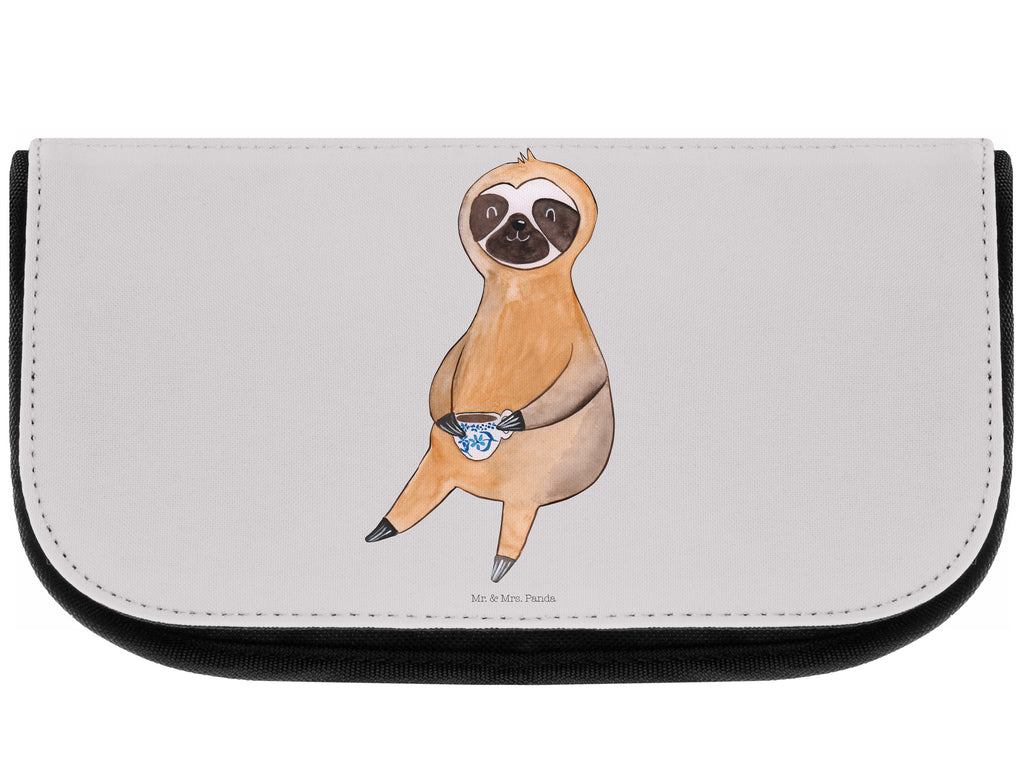 Kosmetiktasche Faultier Kaffee Kosmetikbeutel, Kulturtasche, Kulturbeutel, Schminktasche, Make-Up Tasche, Faultier, Faultier Geschenk, Faultier Deko, Faultiere, faul, Lieblingstier, Kaffee, erster Kaffee, Morgenmuffel, Frühaufsteher, Kaffeetasse, Genießer, Coffee, Kaffeegetränk