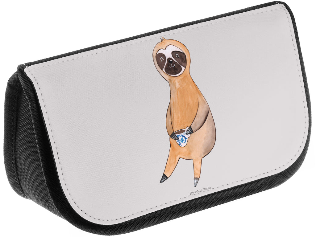 Kosmetiktasche Faultier Kaffee Kosmetikbeutel, Kulturtasche, Kulturbeutel, Schminktasche, Make-Up Tasche, Faultier, Faultier Geschenk, Faultier Deko, Faultiere, faul, Lieblingstier, Kaffee, erster Kaffee, Morgenmuffel, Frühaufsteher, Kaffeetasse, Genießer, Coffee, Kaffeegetränk