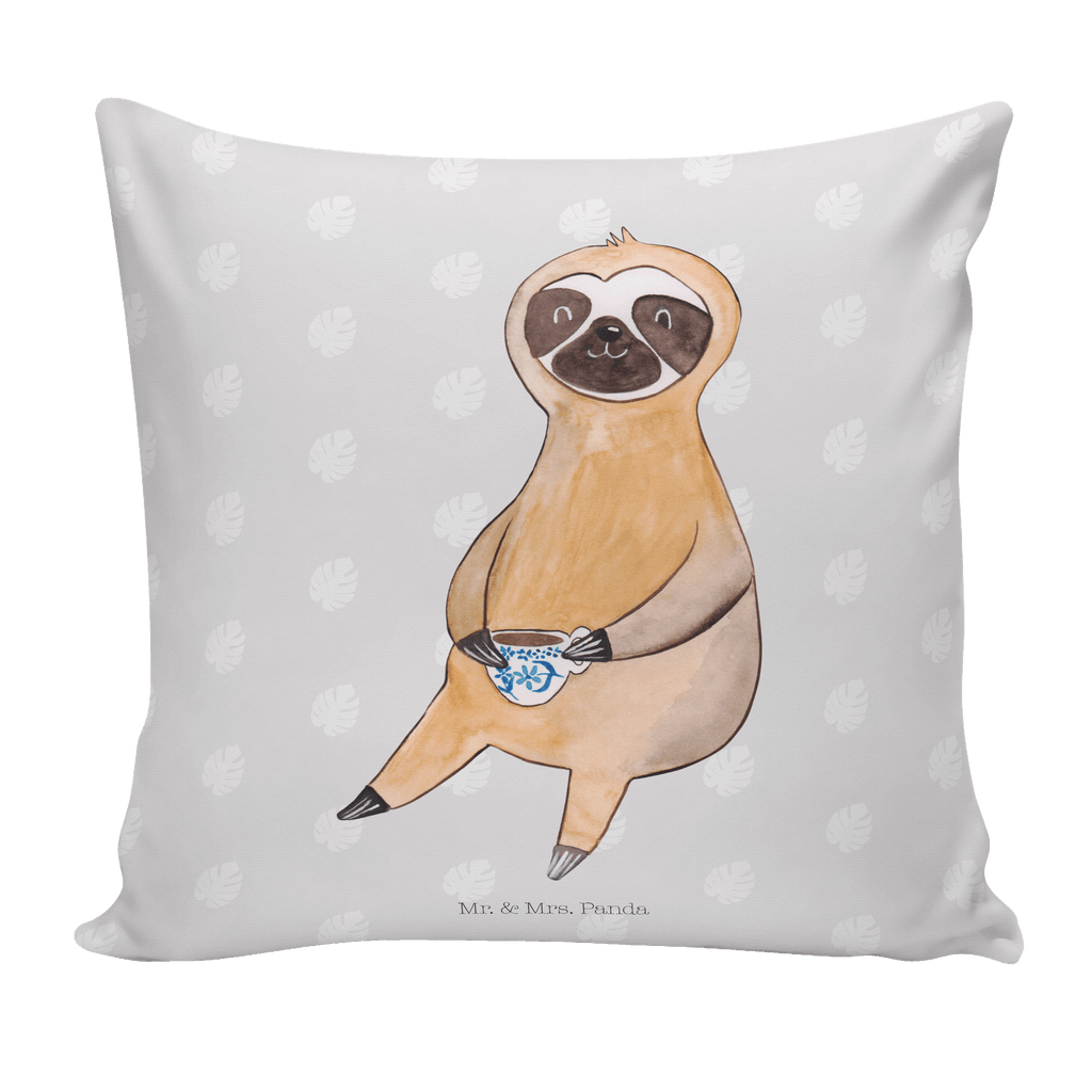 40x40 Kissen Faultier Kaffee Kissenhülle, Kopfkissen, Sofakissen, Dekokissen, Motivkissen, Faultier, Faultier Geschenk, Faultier Deko, Faultiere, faul, Lieblingstier, Kaffee, erster Kaffee, Morgenmuffel, Frühaufsteher, Kaffeetasse, Genießer, Coffee, Kaffeegetränk