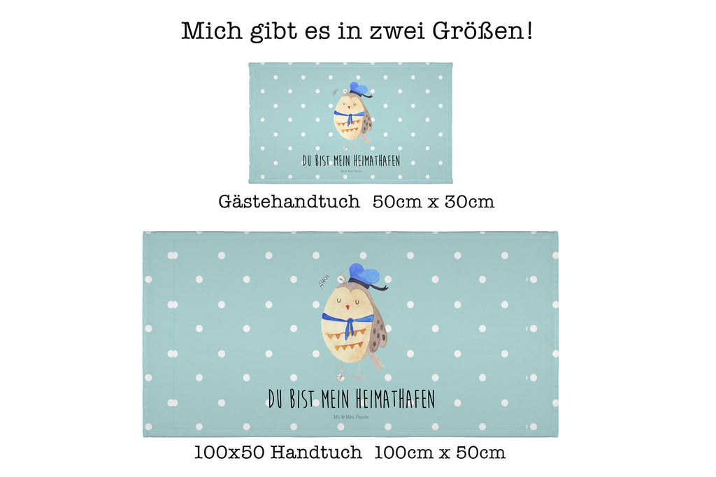 Gäste Handtuch Eule Matrosen Gästetuch, Reisehandtuch, Sport Handtuch, Frottier, Kinder Handtuch, Eule, Eule Spruch, Eule Deko, Owl, Wortspiel lustig, Matrose, Freundin, Ehe, Seefahrer, Heimathafen, Hochzeitstag Geschenk