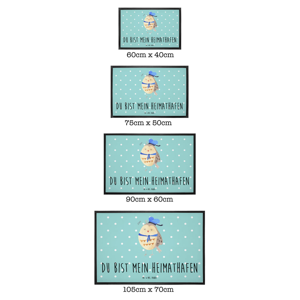 Fußmatte Eule Matrosen Eule Spruch, Eule Deko, Owl, Wortspiel lustig, Matrose, Freundin, Ehe, Seefahrer, Heimathafen, Hochzeitstag Geschenk   Türvorleger, Schmutzmatte, Fußabtreter, Matte, Schmutzfänger, Fußabstreifer, Schmutzfangmatte, Türmatte, Motivfußmatte,  Haustürmatte, Vorleger  Eule