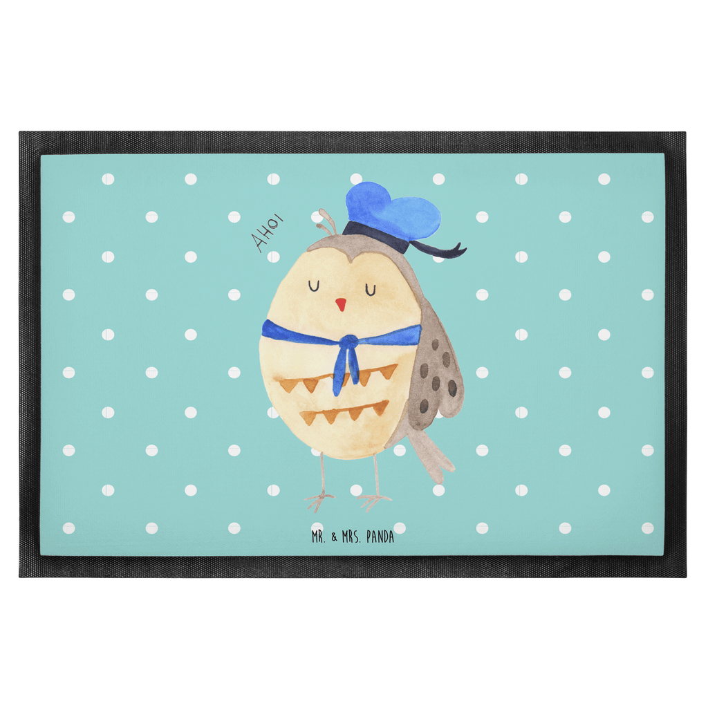 Fußmatte Eule Matrosen Eule Spruch, Eule Deko, Owl, Wortspiel lustig, Matrose, Freundin, Ehe, Seefahrer, Heimathafen, Hochzeitstag Geschenk   Türvorleger, Schmutzmatte, Fußabtreter, Matte, Schmutzfänger, Fußabstreifer, Schmutzfangmatte, Türmatte, Motivfußmatte,  Haustürmatte, Vorleger  Eule