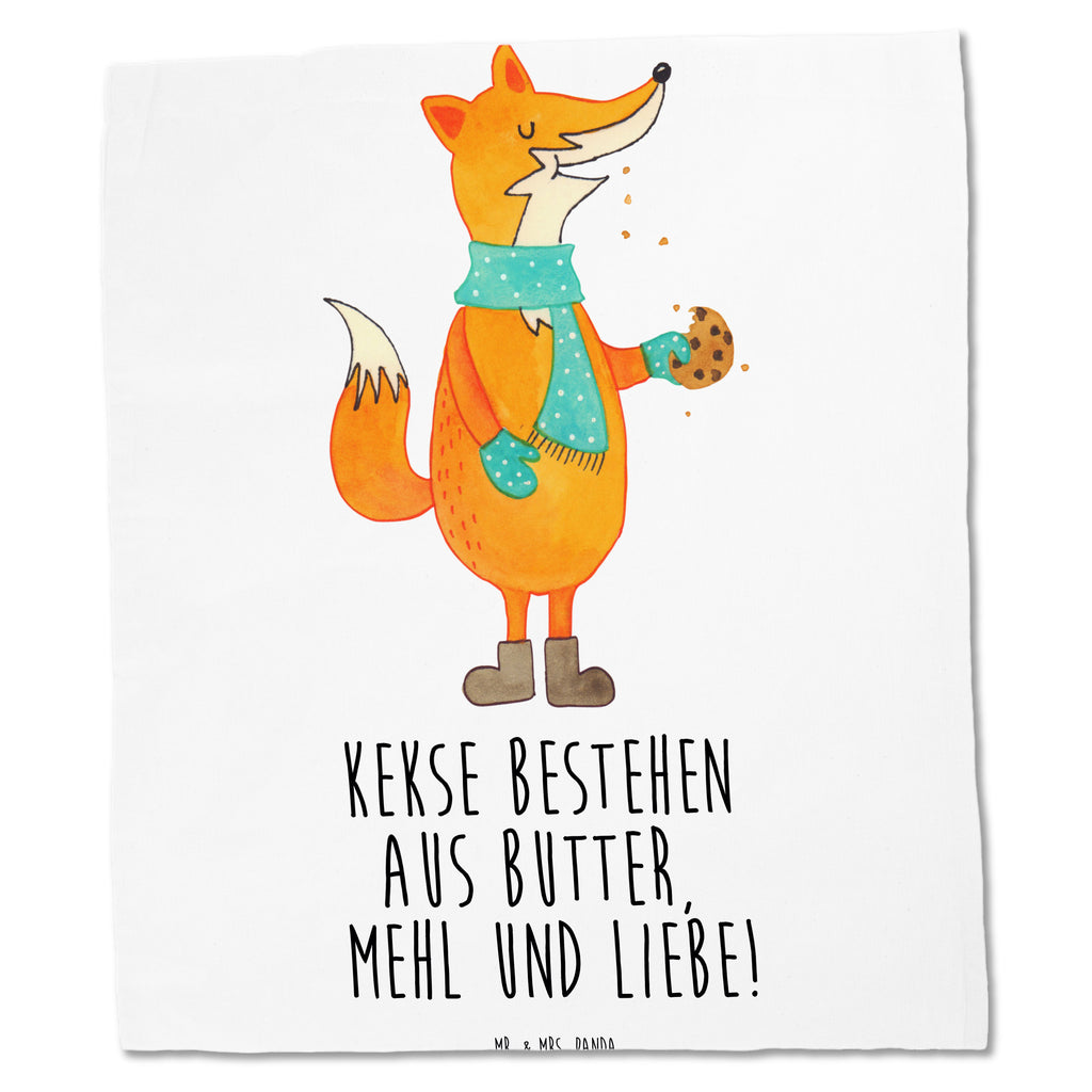 Tragetasche Fuchs Keks Beuteltasche, Beutel, Einkaufstasche, Jutebeutel, Stoffbeutel, Fuchs, Füchse, Backen Spruch, Kekse, Winter, Weihnachtszeit, Plätzchen, Liebe, Küche Deko