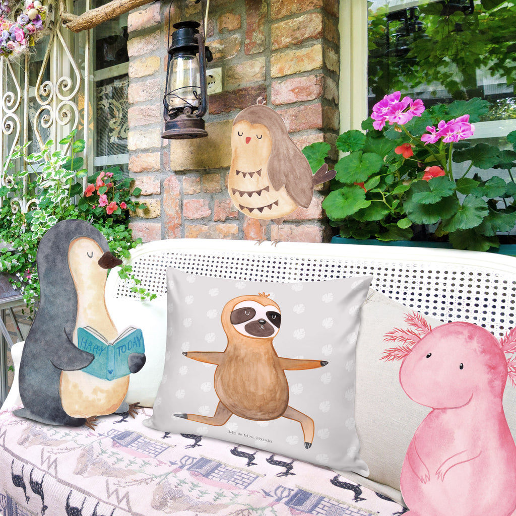 40x40 Kissen Faultier  Yoga Kissenhülle, Kopfkissen, Sofakissen, Dekokissen, Motivkissen, Faultier, Faultier Geschenk, Faultier Deko, Faultiere, faul, Lieblingstier, Yoga, Namaste, Krieger, Yogaübungen, Meditation, Atmung, Gelassenheit, Entspannung