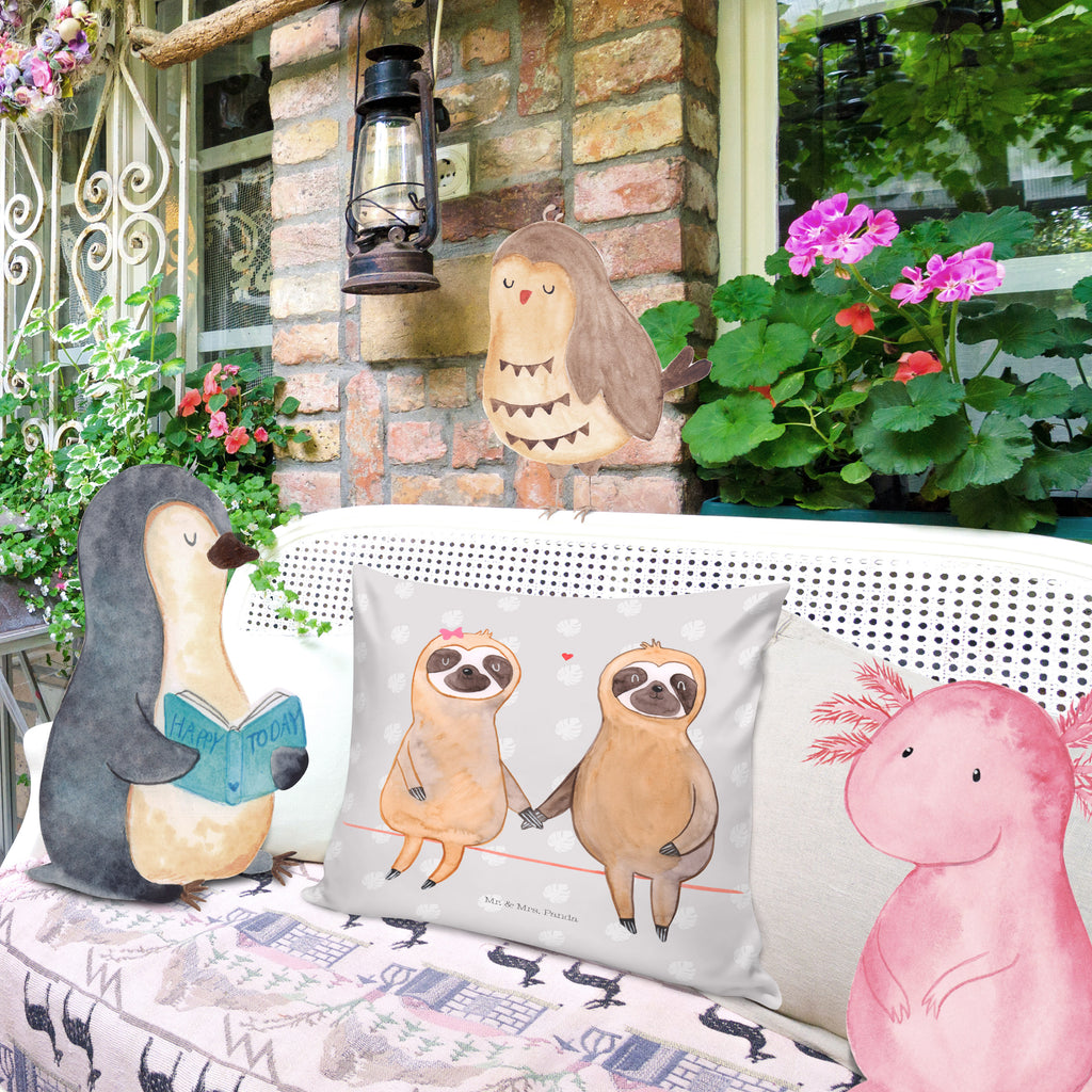 40x40 Kissen Faultier Pärchen Kissenhülle, Kopfkissen, Sofakissen, Dekokissen, Motivkissen, Faultier, Faultier Geschenk, Faultier Deko, Faultiere, faul, Lieblingstier, Liebe, Liebespaar, Faultierliebe, Faultierpärchen, verliebt, verlobt, gemeinsam, relaxen, Pärchen, Beziehung, Langsamkeit