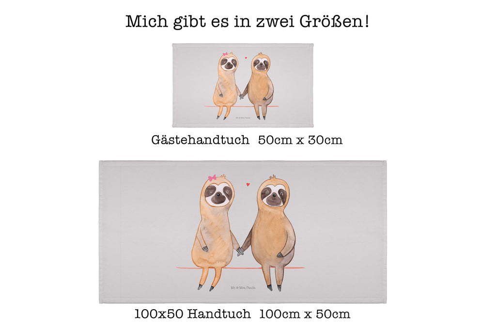 Gäste Handtuch Faultier Pärchen Gästetuch, Reisehandtuch, Sport Handtuch, Frottier, Kinder Handtuch, Faultier, Faultier Geschenk, Faultier Deko, Faultiere, faul, Lieblingstier, Liebe, Liebespaar, Faultierliebe, Faultierpärchen, verliebt, verlobt, gemeinsam, relaxen, Pärchen, Beziehung, Langsamkeit