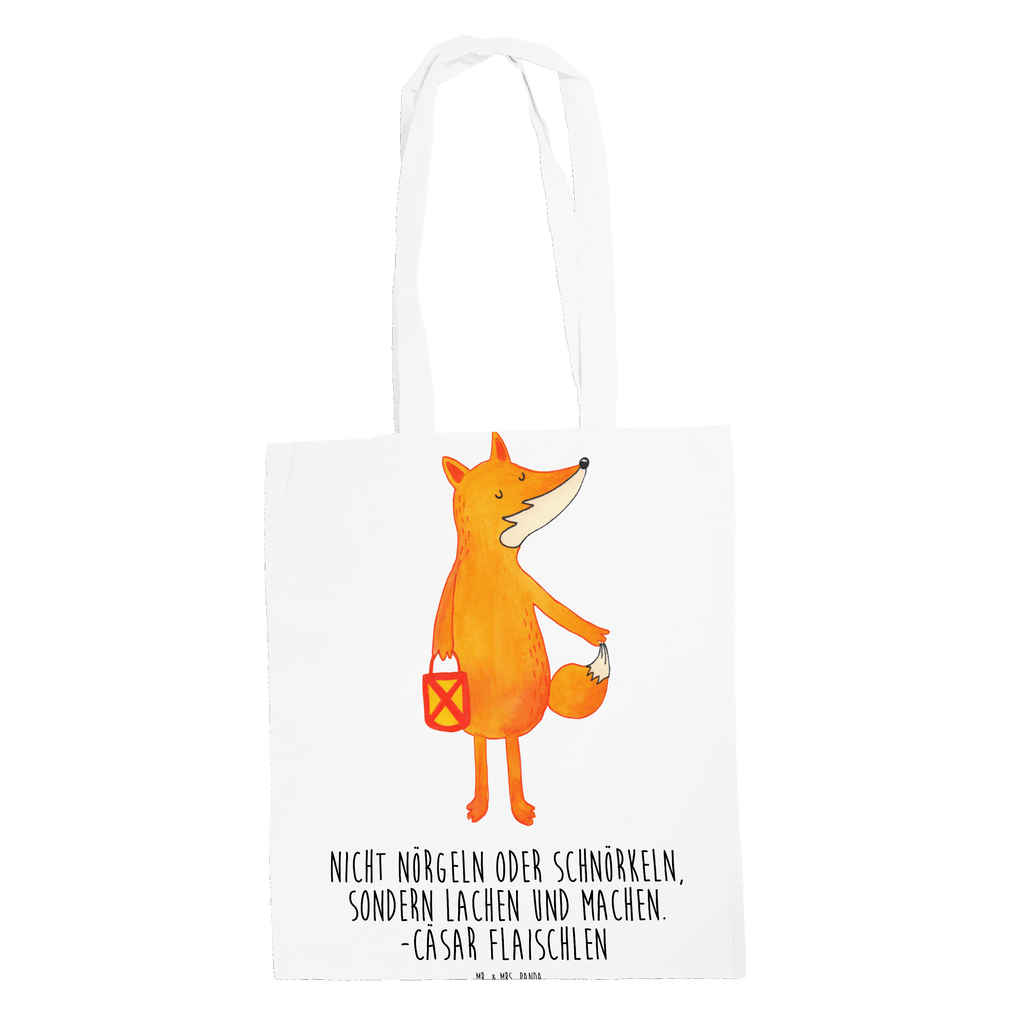 Tragetasche Fuchs Laterne Beuteltasche, Beutel, Einkaufstasche, Jutebeutel, Stoffbeutel, Fuchs, Füchse, Spruch trösten, Liebeskummer Spruch, Laterne, Sankt Martin, Laternenumzug, Aufmuntern, Cäsar Otto Hugo Flaischlen