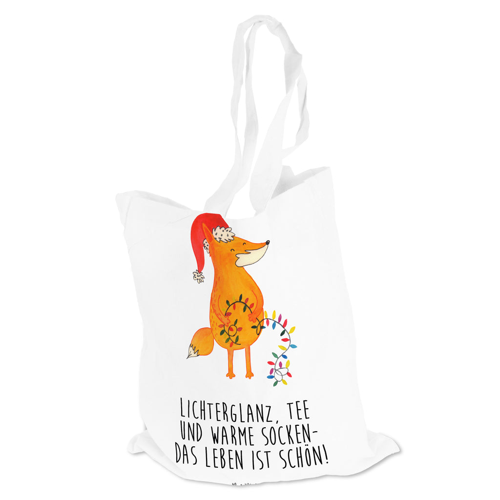 Tragetasche Fuchs Weihnachten Beuteltasche, Beutel, Einkaufstasche, Jutebeutel, Stoffbeutel, Winter, Weihnachten, Weihnachtsdeko, Nikolaus, Advent, Heiligabend, Wintermotiv, Fuchs, Füchse, Spruch schön, Geschenk Weihnachten, Weihnachtsmann, Weihnachtszeit