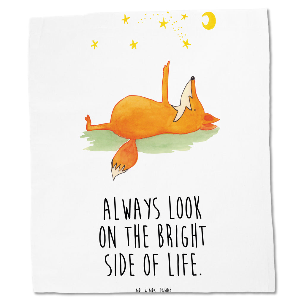 Tragetasche Fuchs Sterne Beuteltasche, Beutel, Einkaufstasche, Jutebeutel, Stoffbeutel, Fuchs, Füchse, tröstende Worte, Spruch positiv, Spruch schön, Romantik, Always Look on the Bright Side of Life