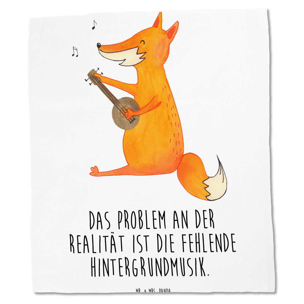Tragetasche Fuchs Gitarre Beuteltasche, Beutel, Einkaufstasche, Jutebeutel, Stoffbeutel, Fuchs, Füchse, Geschenk Musiker, Musik Spruch, Musikerin, Sänger, Sängerin, Gitarre
