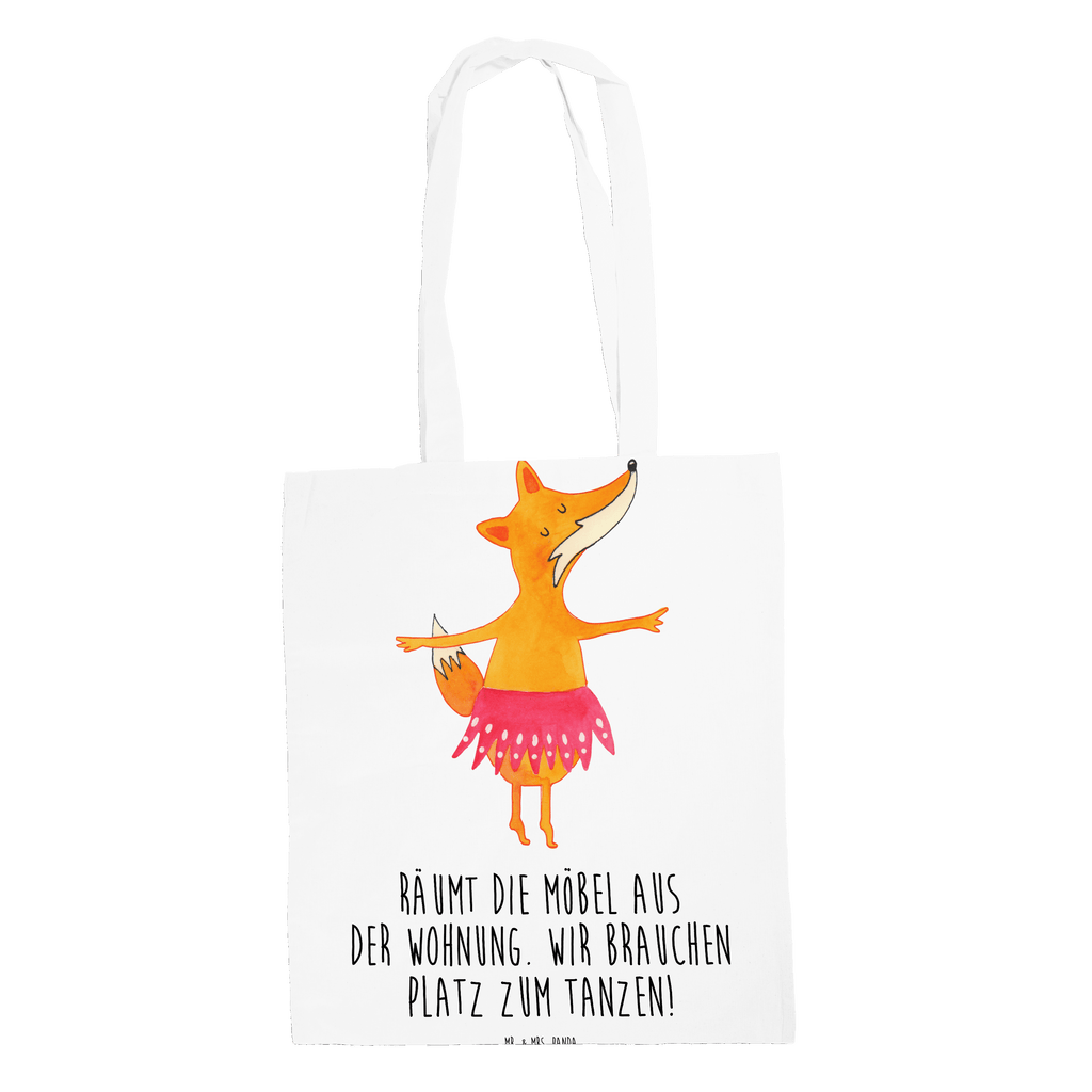 Tragetasche Fuchs Ballerina Beuteltasche, Beutel, Einkaufstasche, Jutebeutel, Stoffbeutel, Fuchs, Fuchs Spruch, Füchse, Füchsin, Ballerina, Ballett, Tänzerin, Tanzen, Party, Einladung, Geburtstag