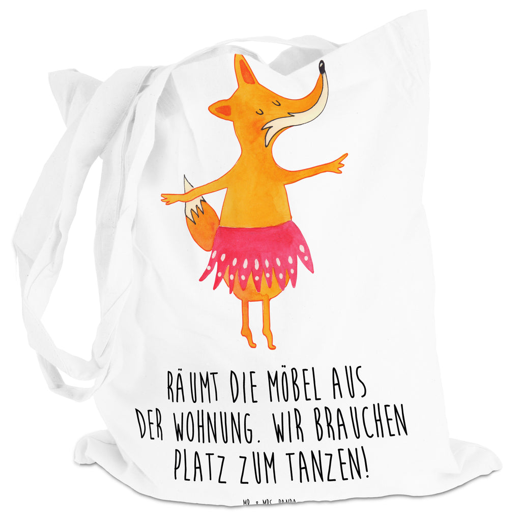 Tragetasche Fuchs Ballerina Beuteltasche, Beutel, Einkaufstasche, Jutebeutel, Stoffbeutel, Fuchs, Fuchs Spruch, Füchse, Füchsin, Ballerina, Ballett, Tänzerin, Tanzen, Party, Einladung, Geburtstag