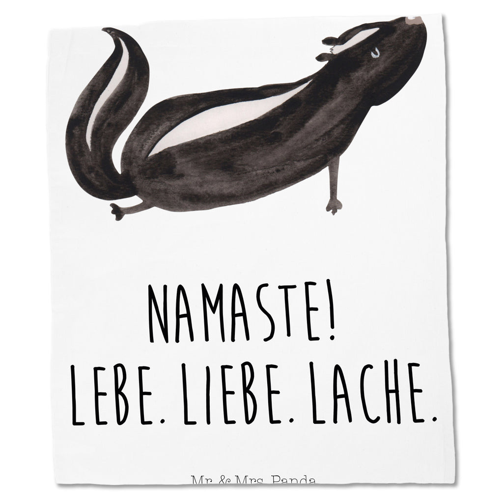 Tragetasche Stinktier Yoga Beuteltasche, Beutel, Einkaufstasche, Jutebeutel, Stoffbeutel, Stinktier, Skunk, Wildtier, Raubtier, Stinker, Stinki, Yoga, Namaste, Lebe, Liebe, Lache