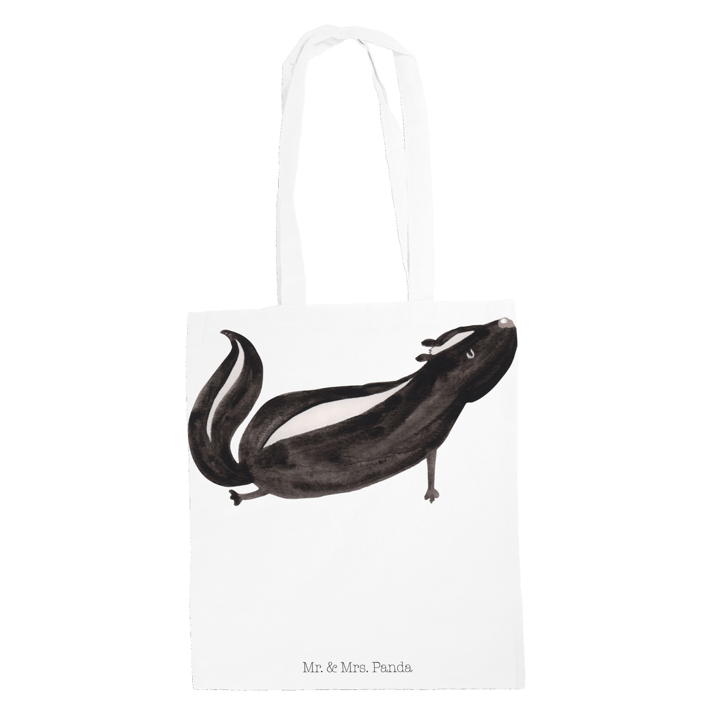 Tragetasche Stinktier Yoga Beuteltasche, Beutel, Einkaufstasche, Jutebeutel, Stoffbeutel, Stinktier, Skunk, Wildtier, Raubtier, Stinker, Stinki, Yoga, Namaste, Lebe, Liebe, Lache