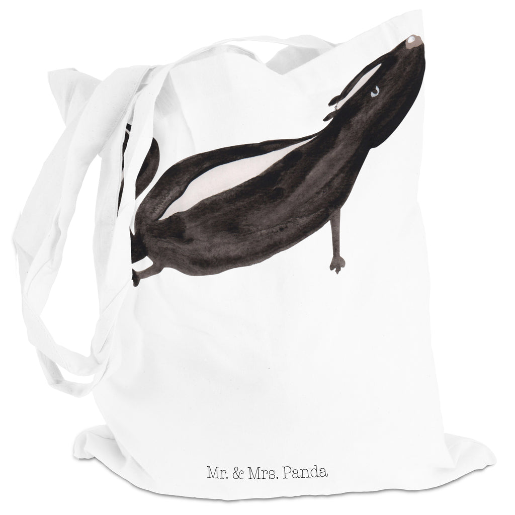 Tragetasche Stinktier Yoga Beuteltasche, Beutel, Einkaufstasche, Jutebeutel, Stoffbeutel, Stinktier, Skunk, Wildtier, Raubtier, Stinker, Stinki, Yoga, Namaste, Lebe, Liebe, Lache
