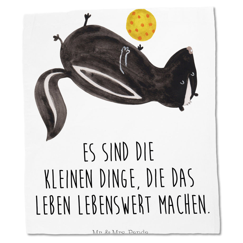 Tragetasche Stinktier Ball Beuteltasche, Beutel, Einkaufstasche, Jutebeutel, Stoffbeutel, Stinktier, Skunk, Wildtier, Raubtier, Stinker, Stinki, verspielt, Weisheit