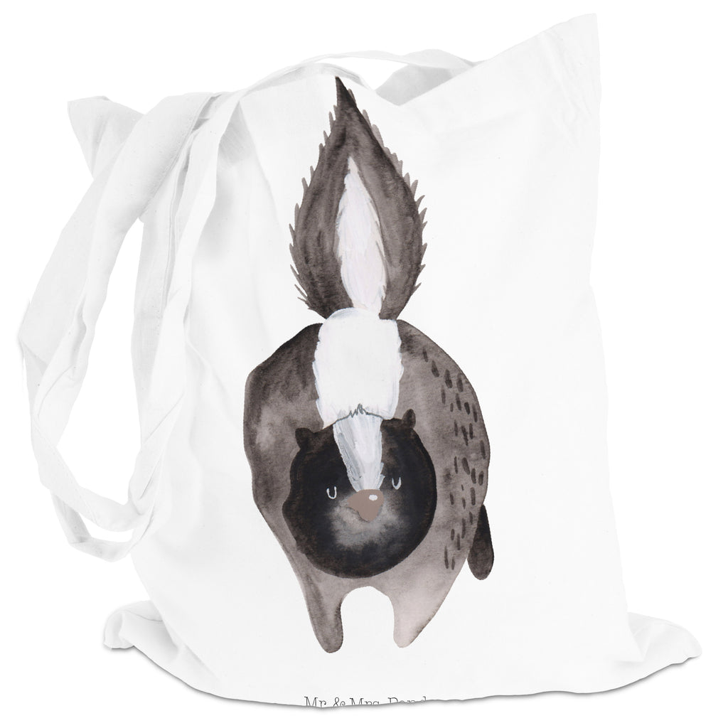 Tragetasche Stinktier Angriff Beuteltasche, Beutel, Einkaufstasche, Jutebeutel, Stoffbeutel, Stinktier, Skunk, Wildtier, Raubtier, Stinker, Stinki, wütend, Drohung