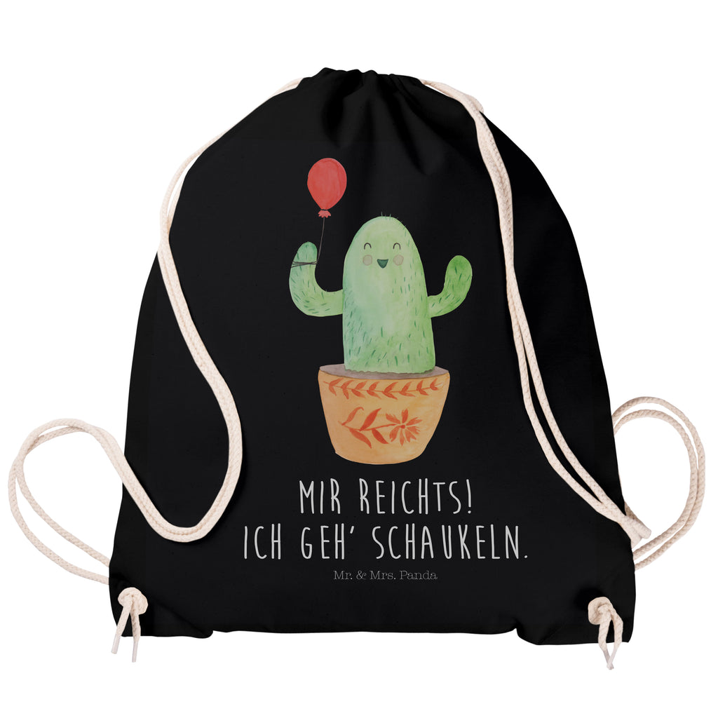 Sportbeutel Kaktus Luftballon Turnbeutel, Beutel, Sporttasche, Tasche, Stoffbeutel, Kaktus, Kakteen, Luftballon, Neustart, Freude, Büro, Stress, Büroalltag, Freundin, Freund, Ausbildung, Prüfung