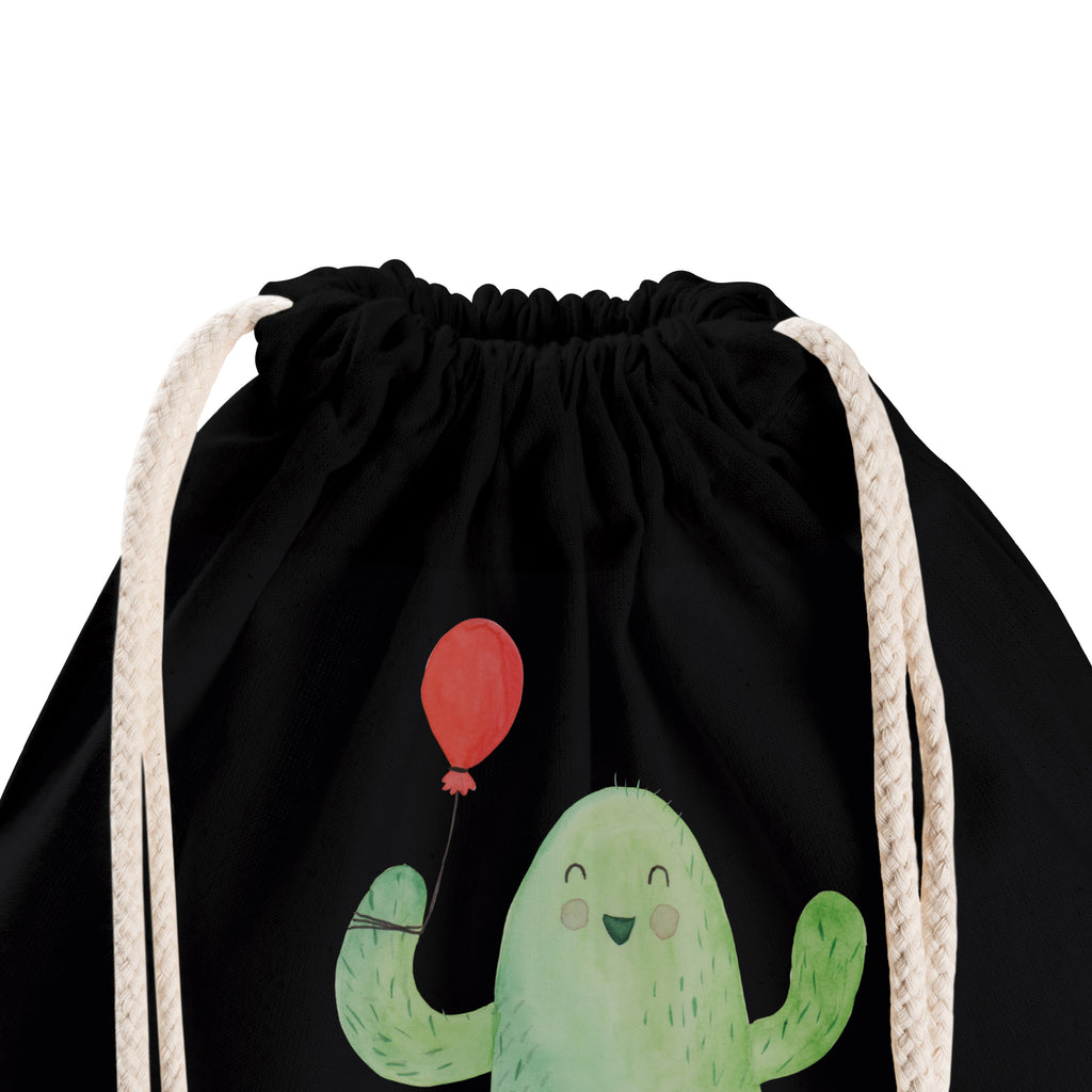 Sportbeutel Kaktus Luftballon Turnbeutel, Beutel, Sporttasche, Tasche, Stoffbeutel, Kaktus, Kakteen, Luftballon, Neustart, Freude, Büro, Stress, Büroalltag, Freundin, Freund, Ausbildung, Prüfung