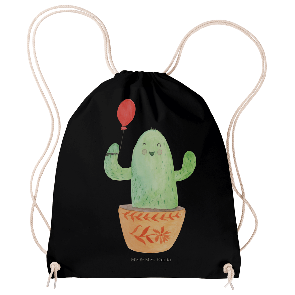Sportbeutel Kaktus Luftballon Turnbeutel, Beutel, Sporttasche, Tasche, Stoffbeutel, Kaktus, Kakteen, Luftballon, Neustart, Freude, Büro, Stress, Büroalltag, Freundin, Freund, Ausbildung, Prüfung