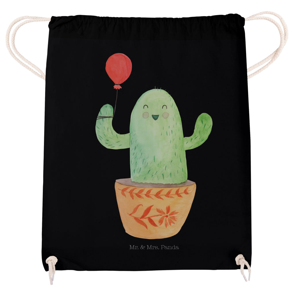 Sportbeutel Kaktus Luftballon Turnbeutel, Beutel, Sporttasche, Tasche, Stoffbeutel, Kaktus, Kakteen, Luftballon, Neustart, Freude, Büro, Stress, Büroalltag, Freundin, Freund, Ausbildung, Prüfung