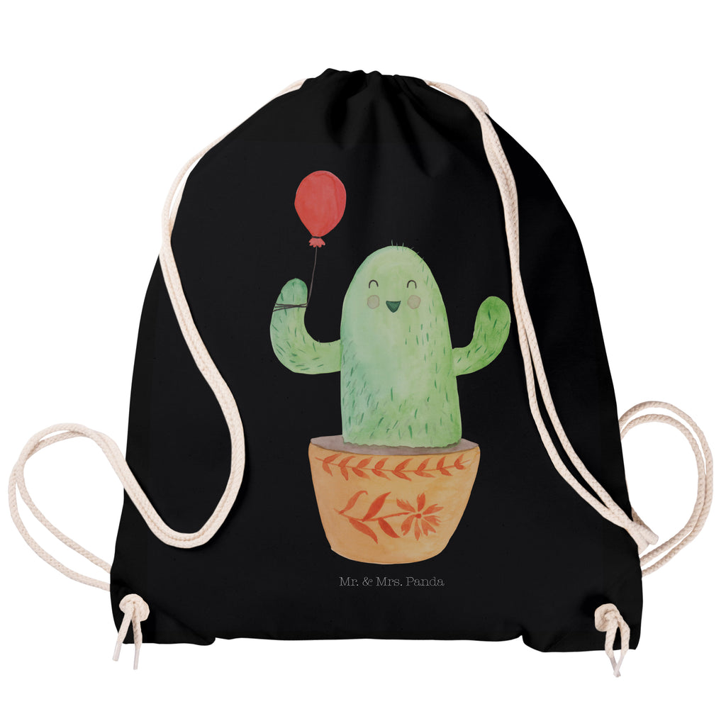 Sportbeutel Kaktus Luftballon Turnbeutel, Beutel, Sporttasche, Tasche, Stoffbeutel, Kaktus, Kakteen, Luftballon, Neustart, Freude, Büro, Stress, Büroalltag, Freundin, Freund, Ausbildung, Prüfung