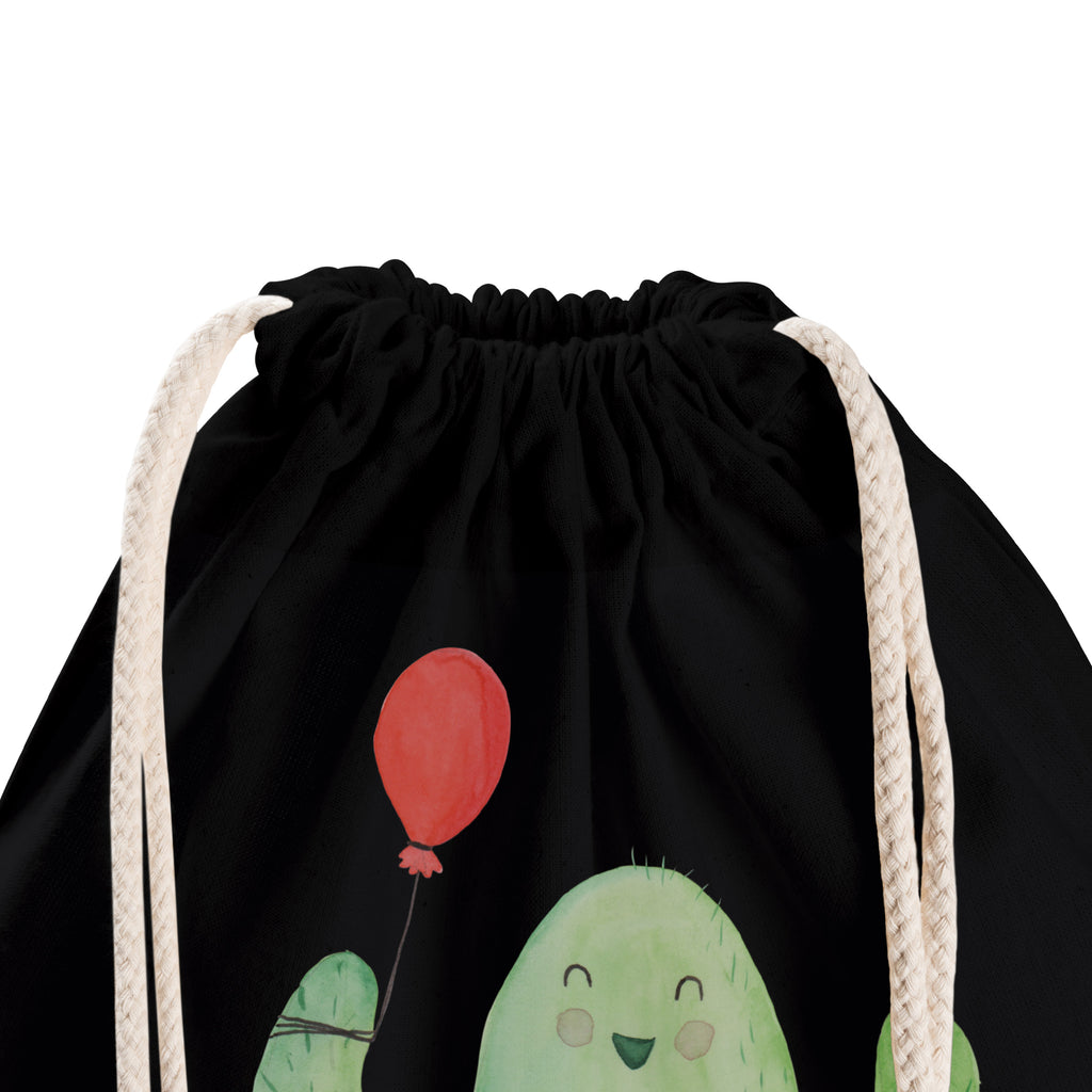Sportbeutel Kaktus Luftballon Turnbeutel, Beutel, Sporttasche, Tasche, Stoffbeutel, Kaktus, Kakteen, Luftballon, Neustart, Freude, Büro, Stress, Büroalltag, Freundin, Freund, Ausbildung, Prüfung
