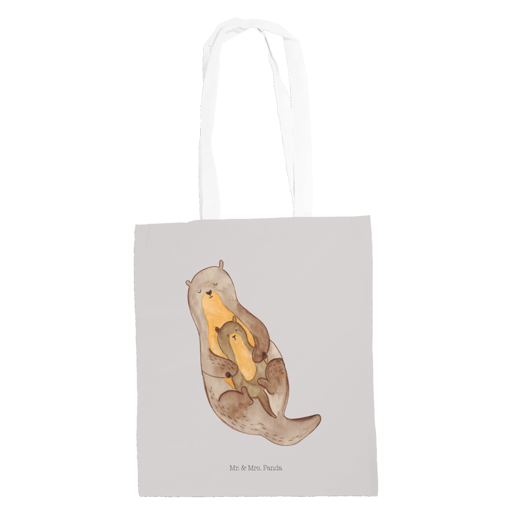 Tragetasche Otter mit Kind Beuteltasche, Beutel, Einkaufstasche, Jutebeutel, Stoffbeutel, Otter, Fischotter, Seeotter, Otter Seeotter See Otter
