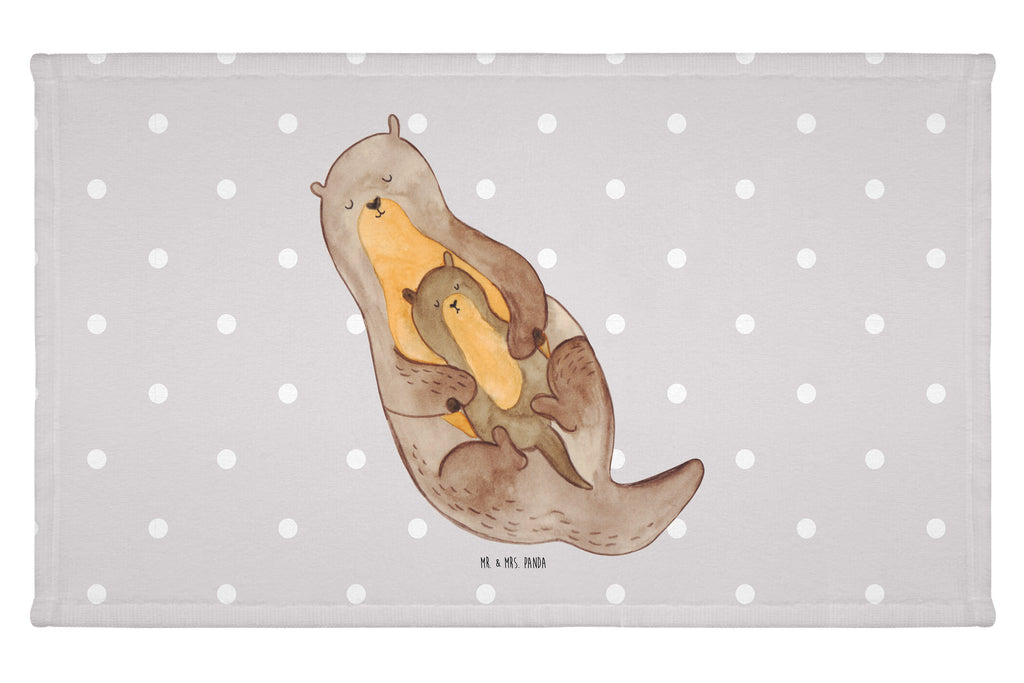 Gäste Handtuch Otter mit Kind Gästetuch, Reisehandtuch, Sport Handtuch, Frottier, Kinder Handtuch, Otter, Fischotter, Seeotter, Otter Seeotter See Otter
