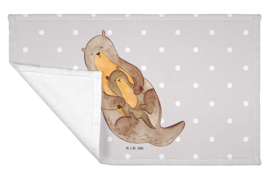 Gäste Handtuch Otter mit Kind Gästetuch, Reisehandtuch, Sport Handtuch, Frottier, Kinder Handtuch, Otter, Fischotter, Seeotter, Otter Seeotter See Otter