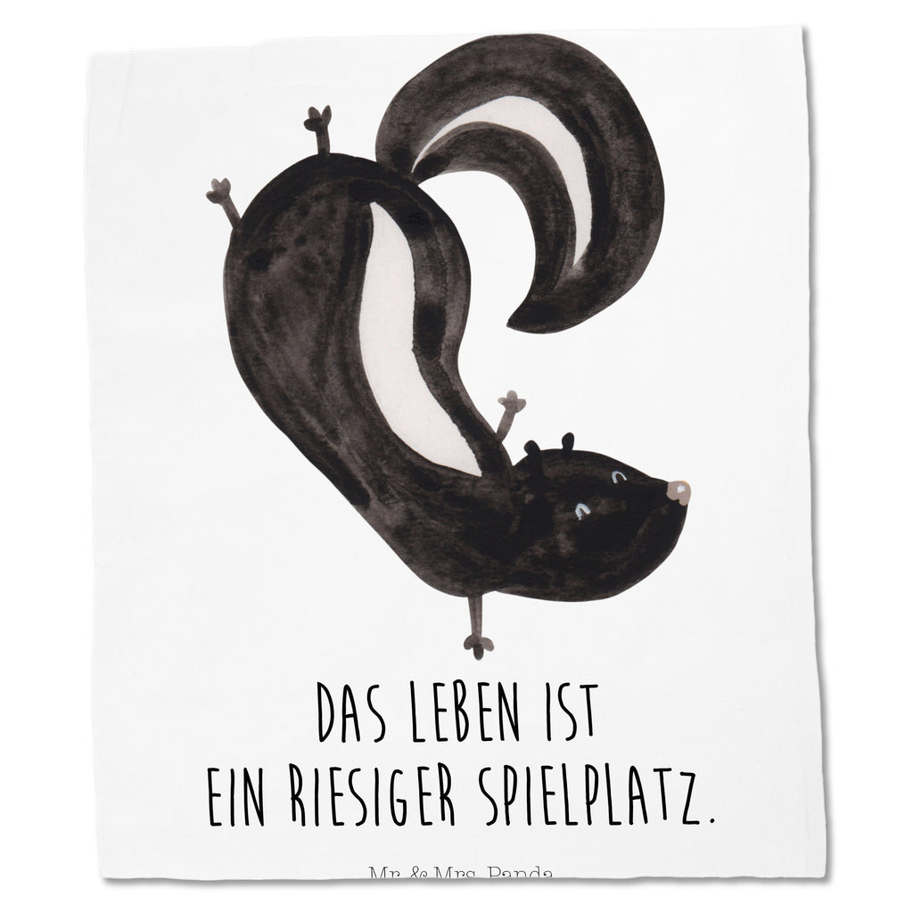 Tragetasche Stinktier Handstand Beuteltasche, Beutel, Einkaufstasche, Jutebeutel, Stoffbeutel, Stinktier, Skunk, Wildtier, Raubtier, Stinker, Stinki, Spielplatz, verpielt, Kind