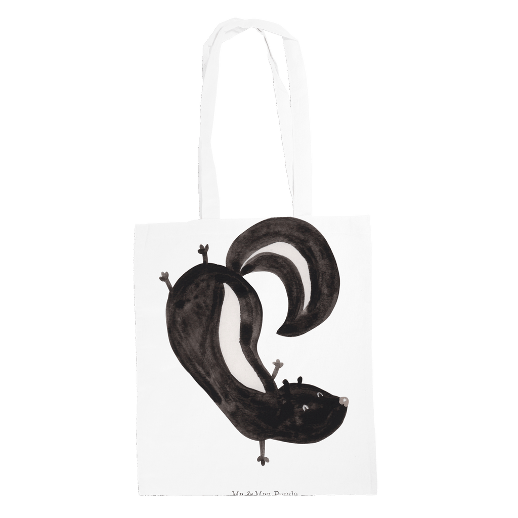 Tragetasche Stinktier Handstand Beuteltasche, Beutel, Einkaufstasche, Jutebeutel, Stoffbeutel, Stinktier, Skunk, Wildtier, Raubtier, Stinker, Stinki, Spielplatz, verpielt, Kind
