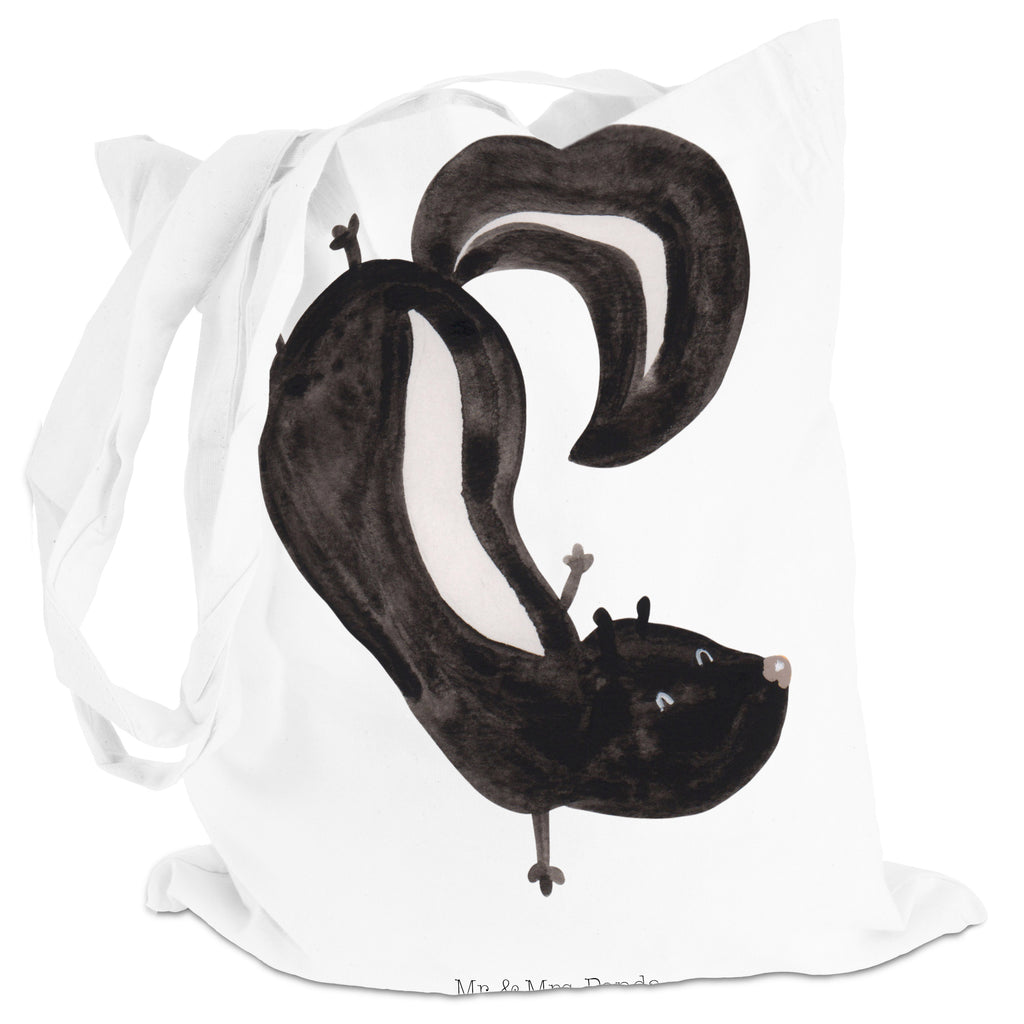 Tragetasche Stinktier Handstand Beuteltasche, Beutel, Einkaufstasche, Jutebeutel, Stoffbeutel, Stinktier, Skunk, Wildtier, Raubtier, Stinker, Stinki, Spielplatz, verpielt, Kind