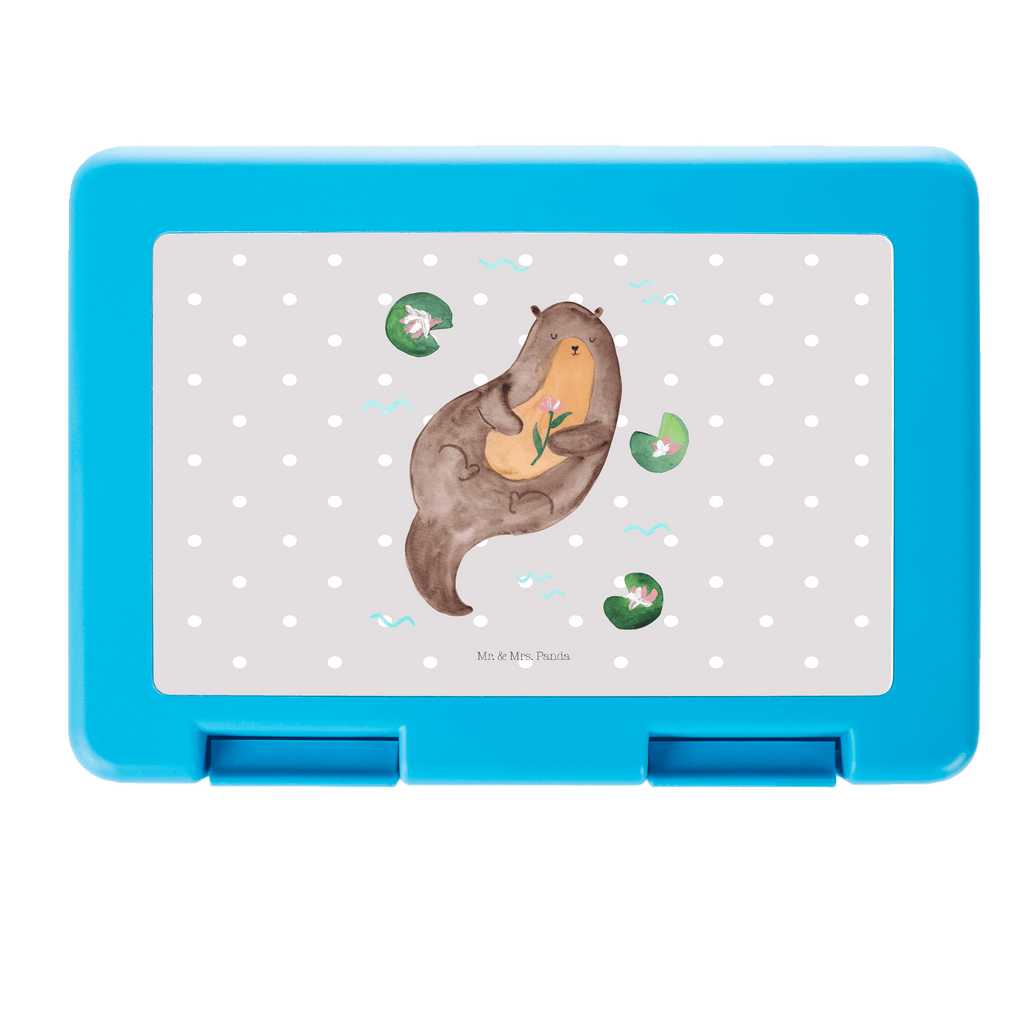 Brotdose Otter mit Seerose Brotbox, Snackbox, Lunch box, Butterbrotdose, Brotzeitbox, Otter, Fischotter, Seeotter, Otter Seeotter See Otter