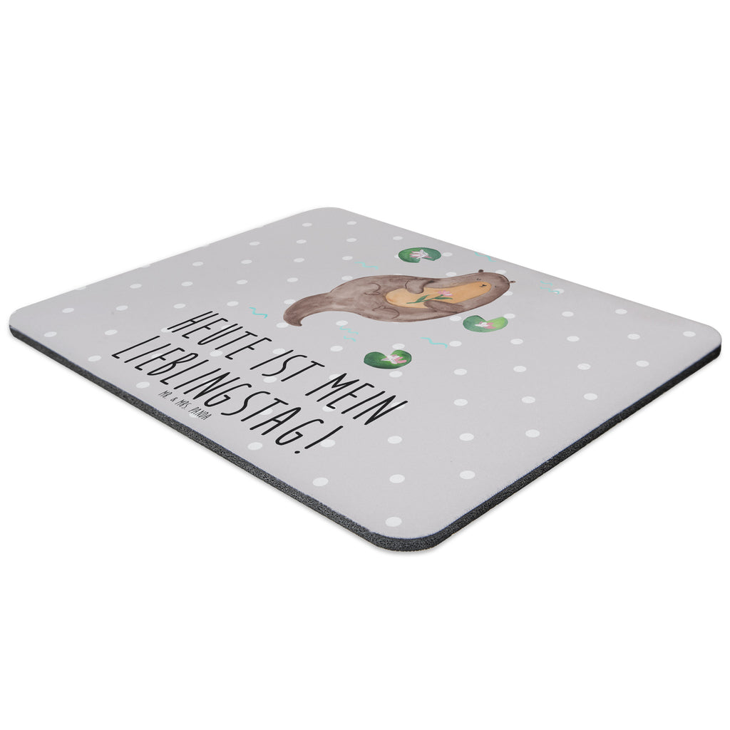 Mauspad Otter mit Seerose Mousepad, Computer zubehör, Büroausstattung, PC Zubehör, Arbeitszimmer, Mauspad, Einzigartiges Mauspad, Designer Mauspad, Otter, Fischotter, Seeotter, Otter Seeotter See Otter