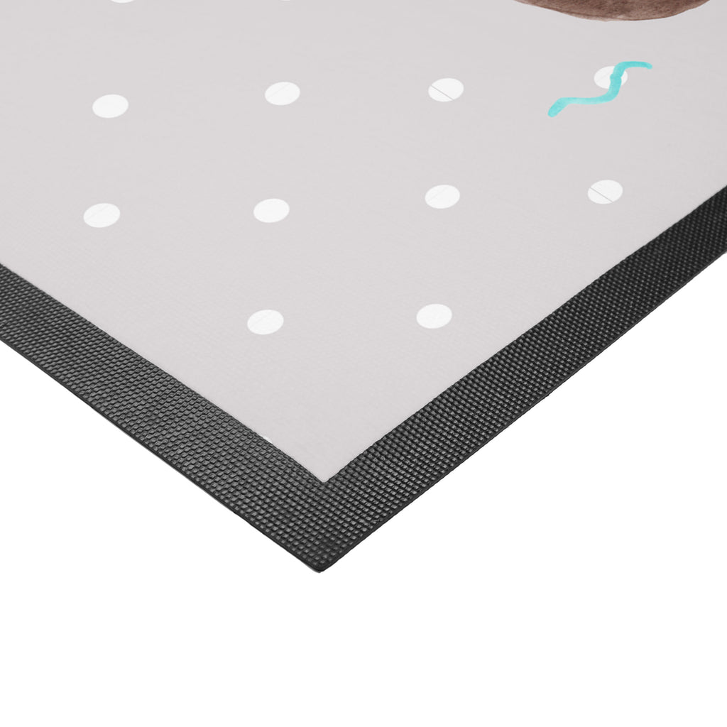 Fußmatte Otter mit Seerose Türvorleger, Schmutzmatte, Fußabtreter, Matte, Schmutzfänger, Fußabstreifer, Schmutzfangmatte, Türmatte, Motivfußmatte, Haustürmatte, Vorleger, Otter, Fischotter, Seeotter, Otter Seeotter See Otter