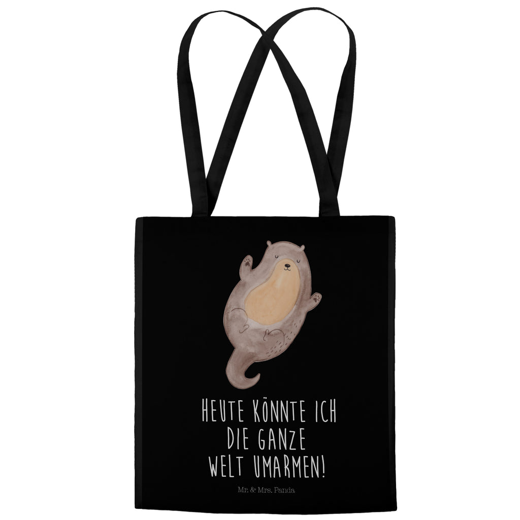 Tragetasche Otter Umarmen Beuteltasche, Beutel, Einkaufstasche, Jutebeutel, Stoffbeutel, Otter, Fischotter, Seeotter, Otter Seeotter See Otter