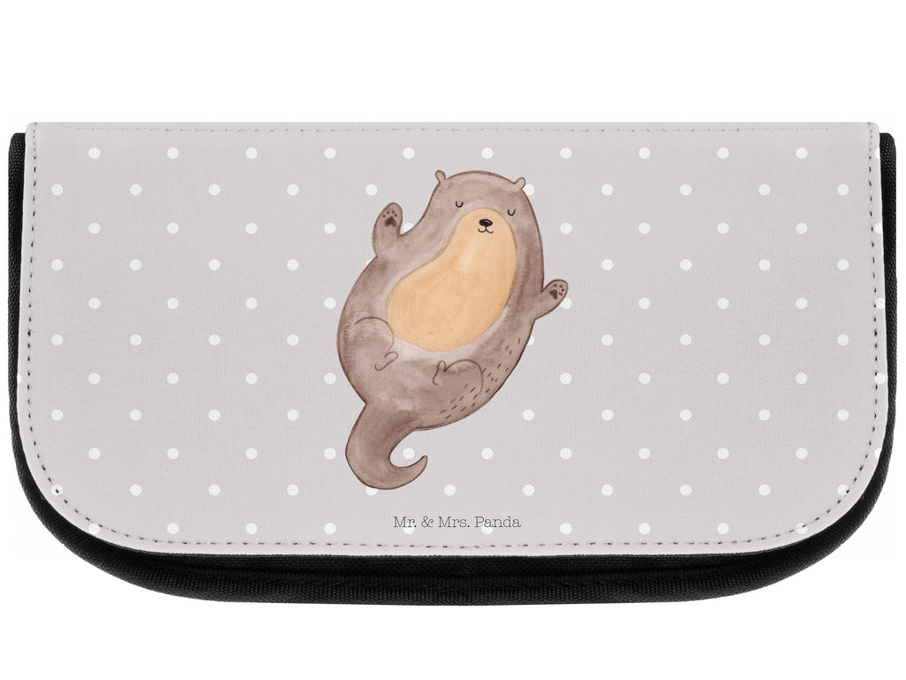 Kosmetiktasche Otter Umarmen Kosmetikbeutel, Kulturtasche, Kulturbeutel, Schminktasche, Make-Up Tasche, Otter, Fischotter, Seeotter, Otter Seeotter See Otter