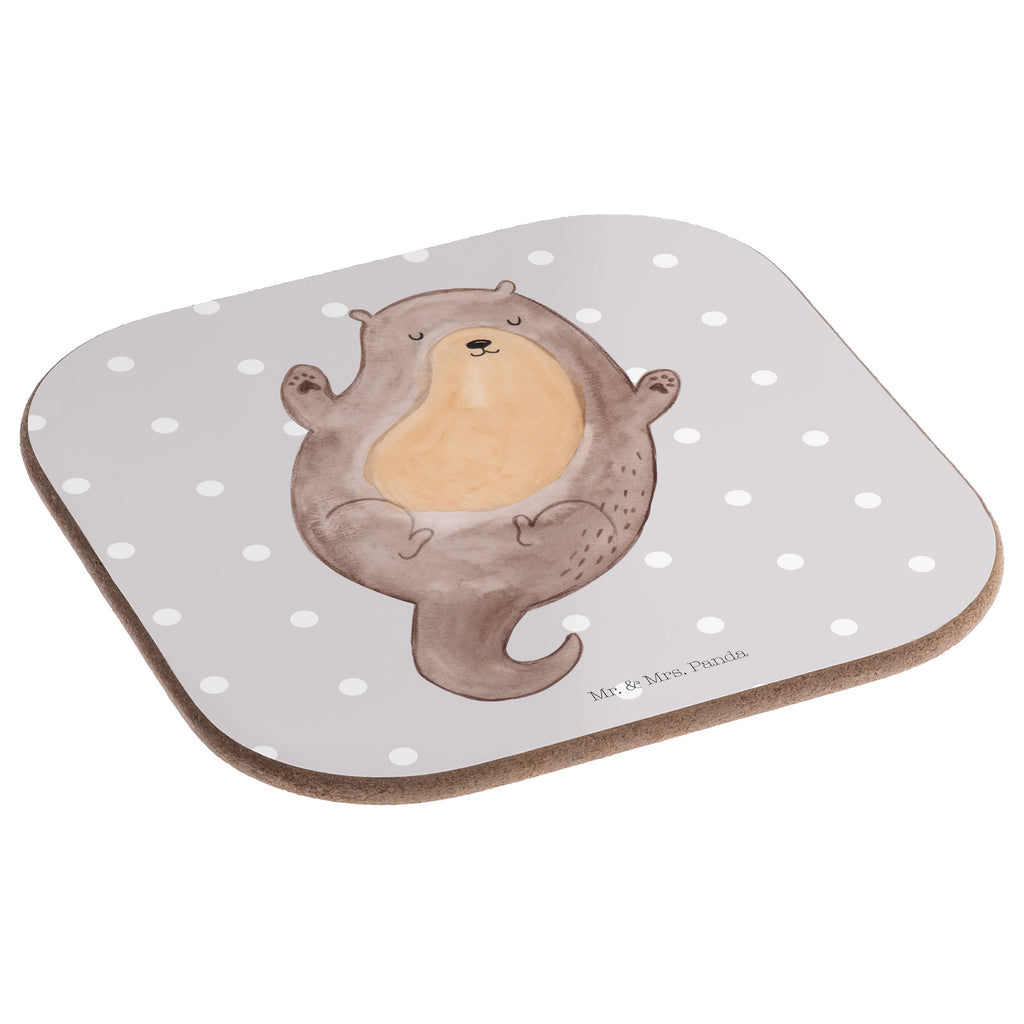 Quadratische Untersetzer Otter Umarmen Bierdeckel, Glasuntersetzer, Untersetzer Gläser, Getränkeuntersetzer, Otter, Fischotter, Seeotter, Otter Seeotter See Otter