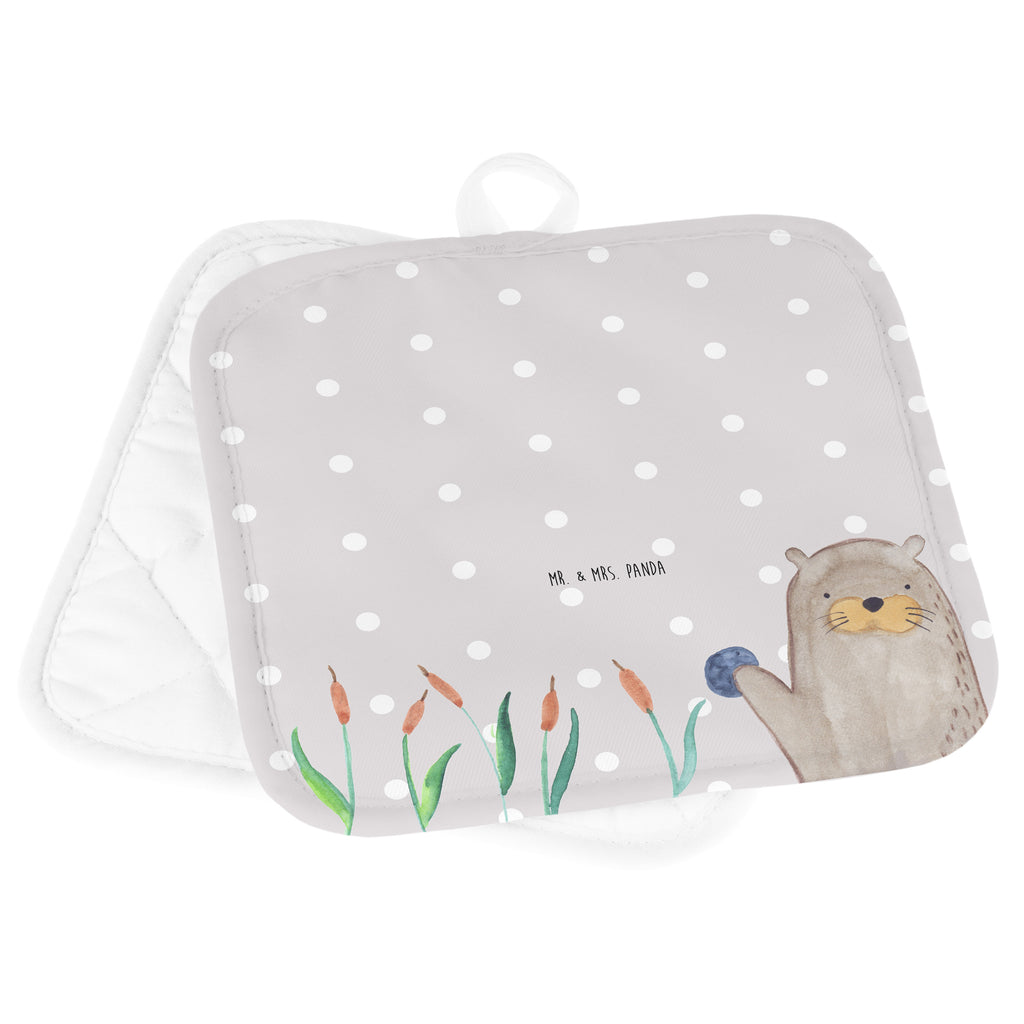 2er Set Topflappen  Otter mit Stein Topflappen, Topfuntersetzer, Ofenhandschuh, Topflappen Set, Topflappen lustig, Topflappen mit Spruch, Otter, Fischotter, Seeotter, Otter Seeotter See Otter