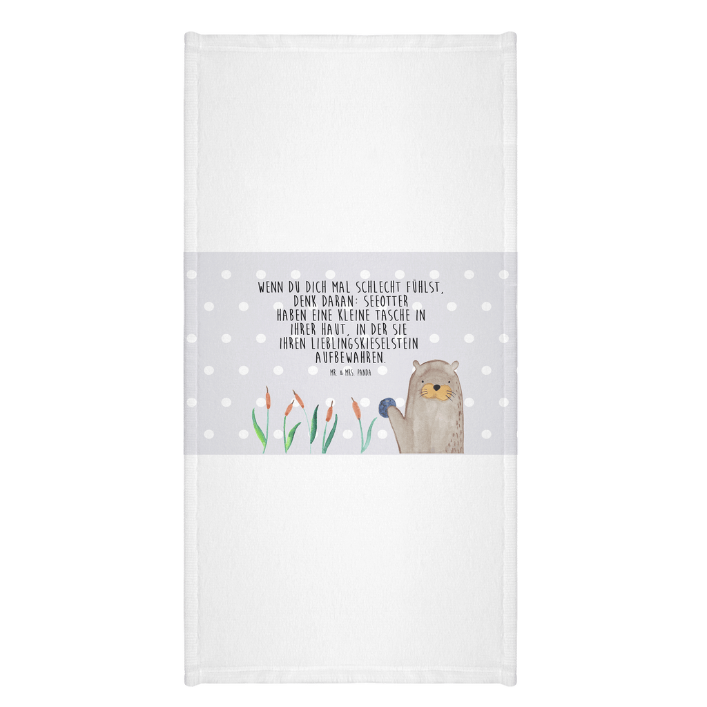 70 x 140 Handtuch Otter mit Stein Duschtuch, Badetuch, Strandtuch, Saunatuch, Kinder Handtuch, Otter, Fischotter, Seeotter, Otter Seeotter See Otter