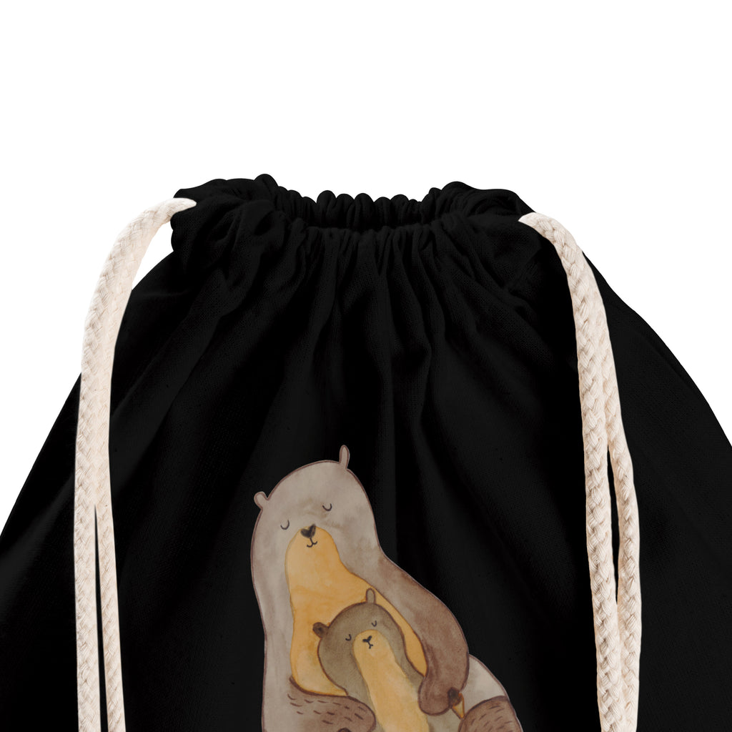 Sportbeutel Otter mit Kind Turnbeutel, Beutel, Sporttasche, Tasche, Stoffbeutel, Otter, Fischotter, Seeotter, Otter Seeotter See Otter