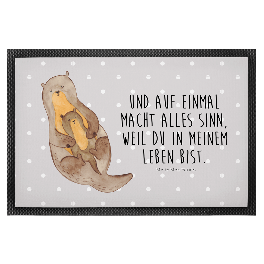 Fußmatte Otter mit Kind Otter Seeotter See Otter Türvorleger, Schmutzmatte, Fußabtreter, Matte, Schmutzfänger, Fußabstreifer, Schmutzfangmatte, Türmatte, Motivfußmatte,  Haustürmatte, Vorleger  Otter,  Fischotter,  Seeotter